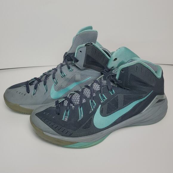 Nike Hyperdunk 2014 Shoes Mens Size 8.5 Magnet Gray Turquoise 653640-030 - Picture 1 of 16
